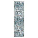 Contemporary Distressed Floral Area Rug