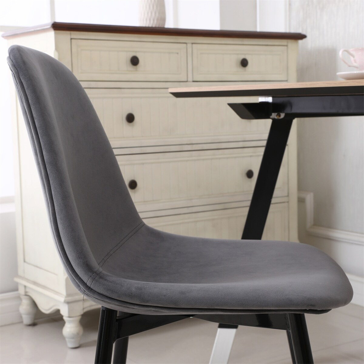 Contemporary Fabric Dining Chairs,Set of 4