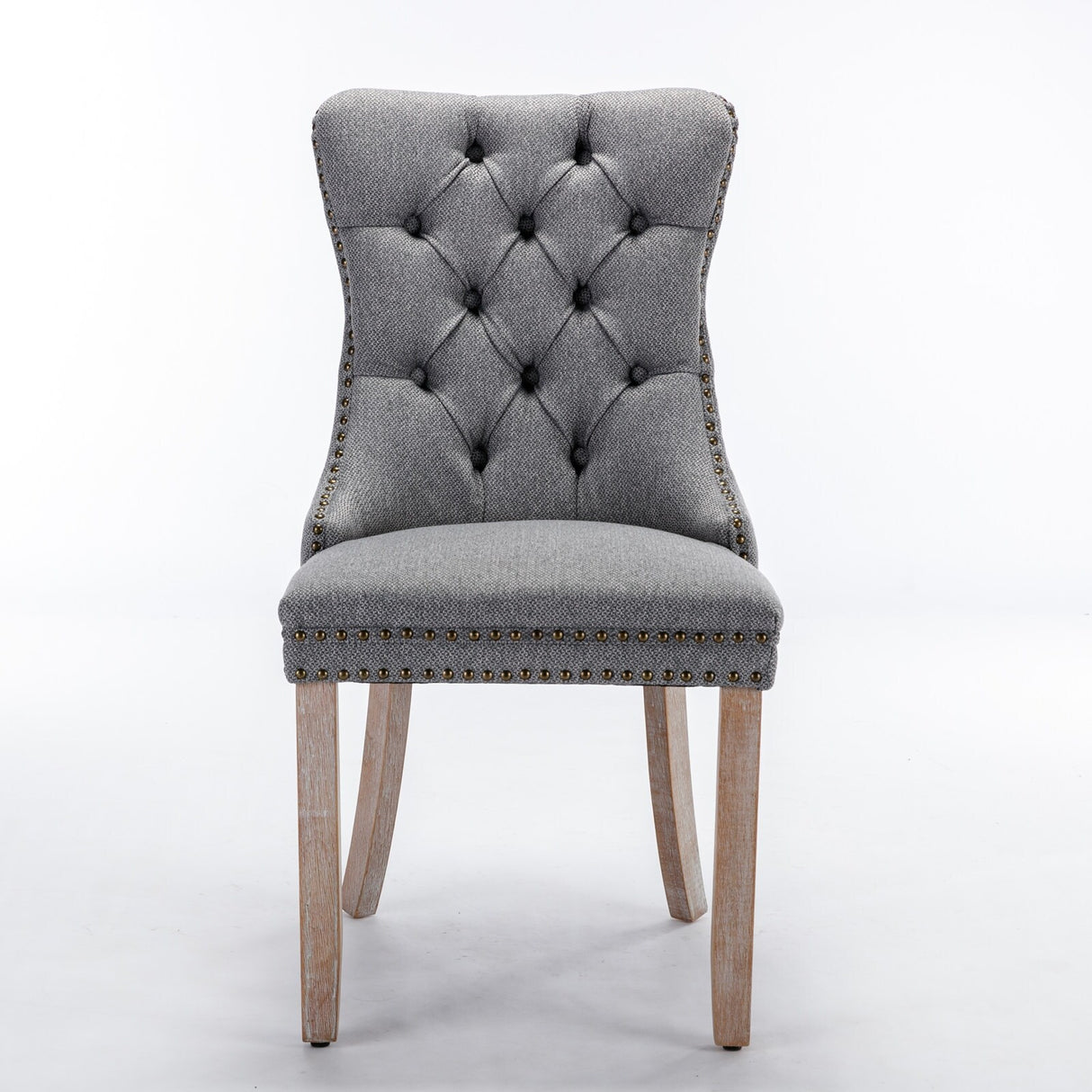 Contemporary Flax Upholstered Linen Dining Chair