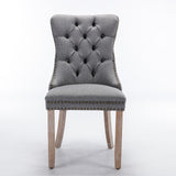 Contemporary Flax Upholstered Linen Dining Chair