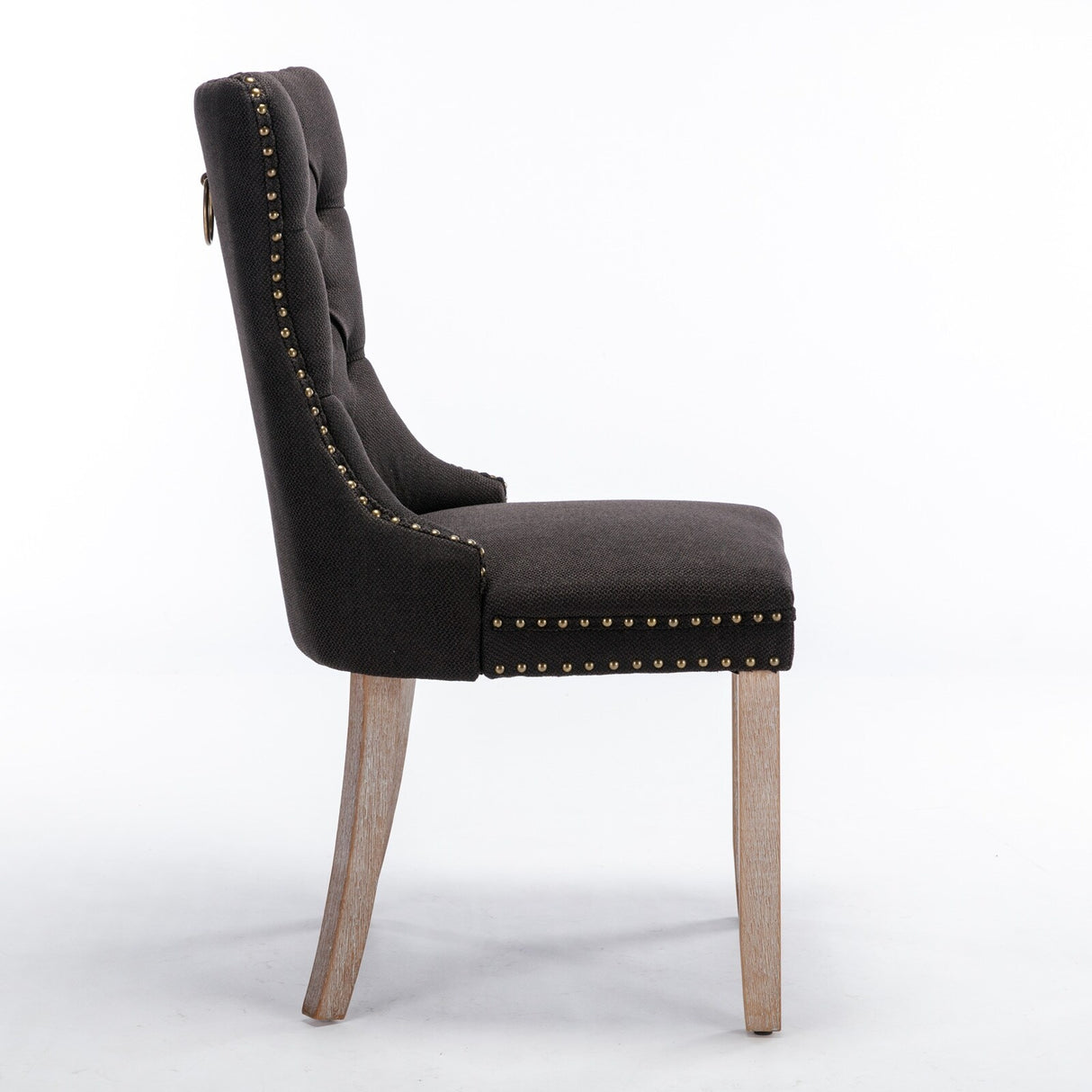 Contemporary Flax Upholstered Linen Dining Chair