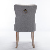 Contemporary Flax Upholstered Linen Dining Chair