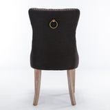 Contemporary Flax Upholstered Linen Dining Chair