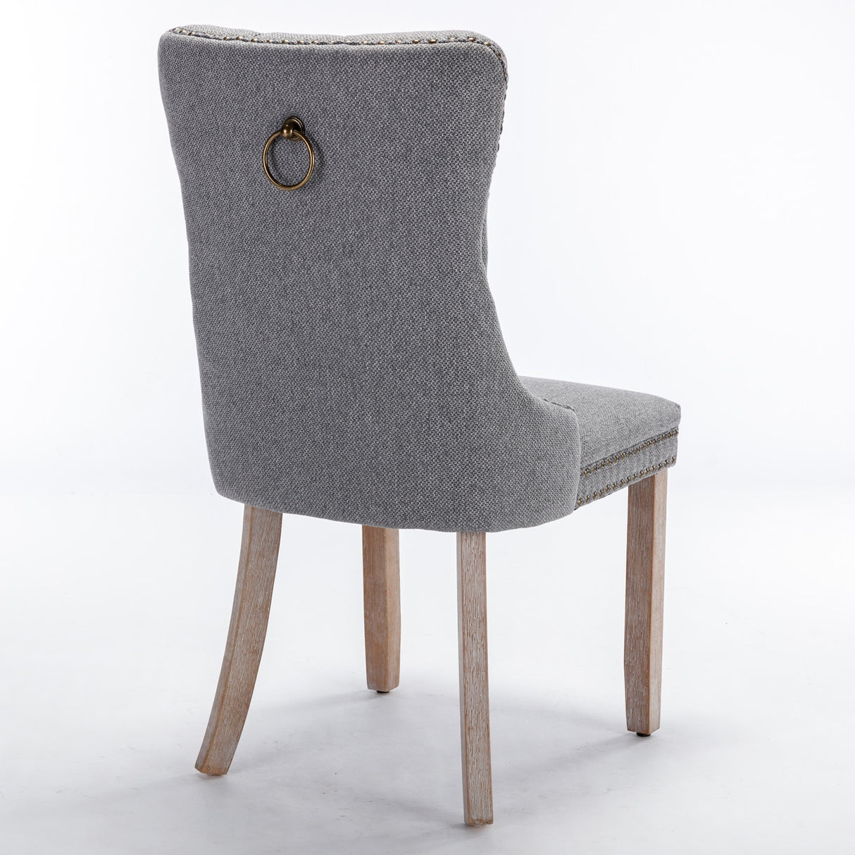 Contemporary Flax Upholstered Linen Dining Chair