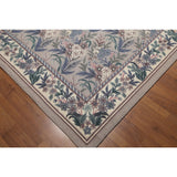 Contemporary Floral Grey/Taupe/Brown Wool Hand-hooked Oriental Area Rug (8' x 10') - Taupe/Grey - 8' x 10'