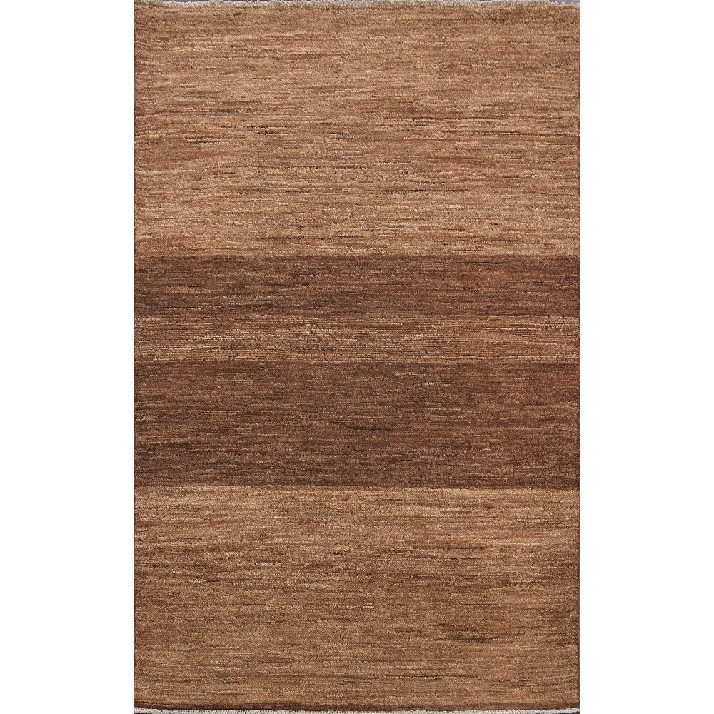 Contemporary Gabbeh Kashkoli Oriental Wool Area Rug Hand-knotted - 3'11" x 5'11"