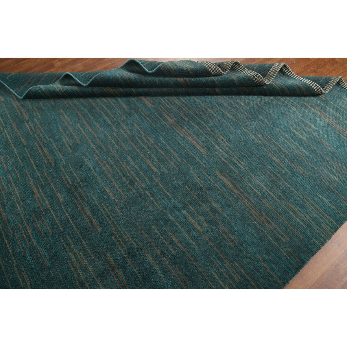 Contemporary Gabbeh Oriental Area Rug Hand-knotted Wool Carpet - 7'6" x 9'2"