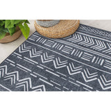 Contemporary Geometric Bohemian Machine Washable Area Rug