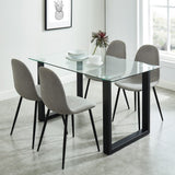 Contemporary Glass/Metal Dining Table