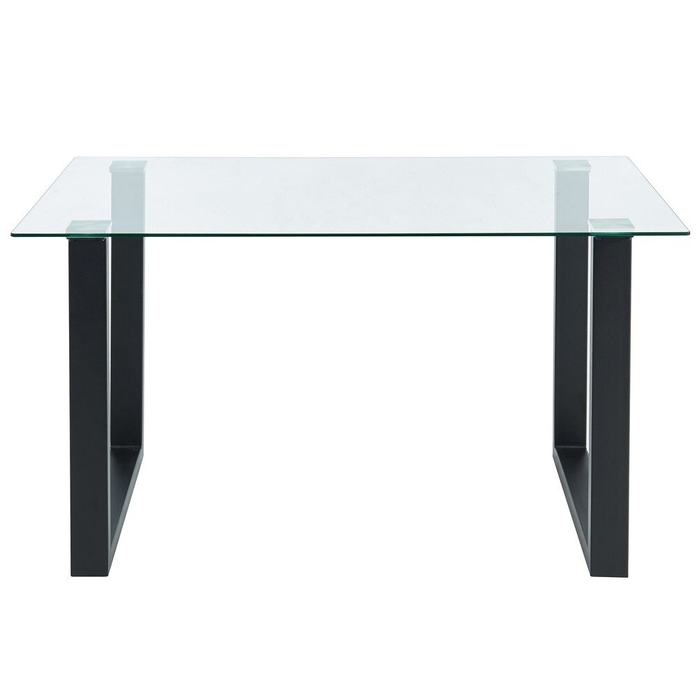 Contemporary Glass/Metal Dining Table