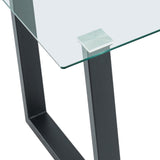 Contemporary Glass/Metal Dining Table