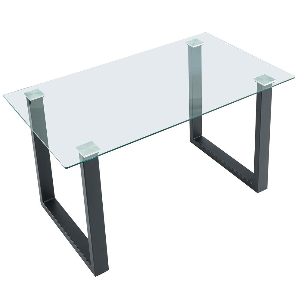 Contemporary Glass/Metal Dining Table