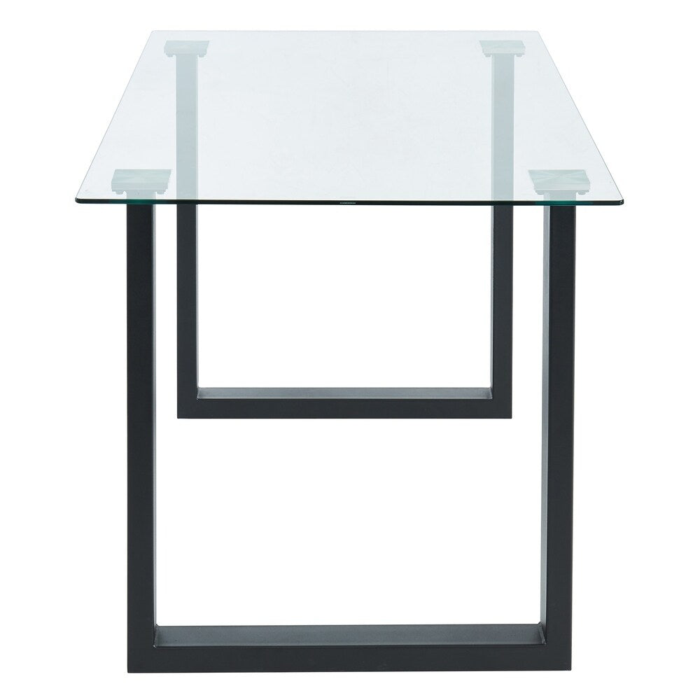 Contemporary Glass/Metal Dining Table