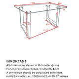 Contemporary Glass/Metal Dining Table