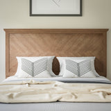 Contemporary Herringbone Patterned Headboard Only
