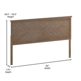 Contemporary Herringbone Patterned Headboard Only