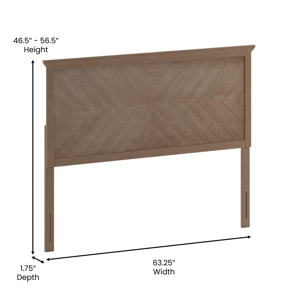 Contemporary Herringbone Patterned Headboard Only