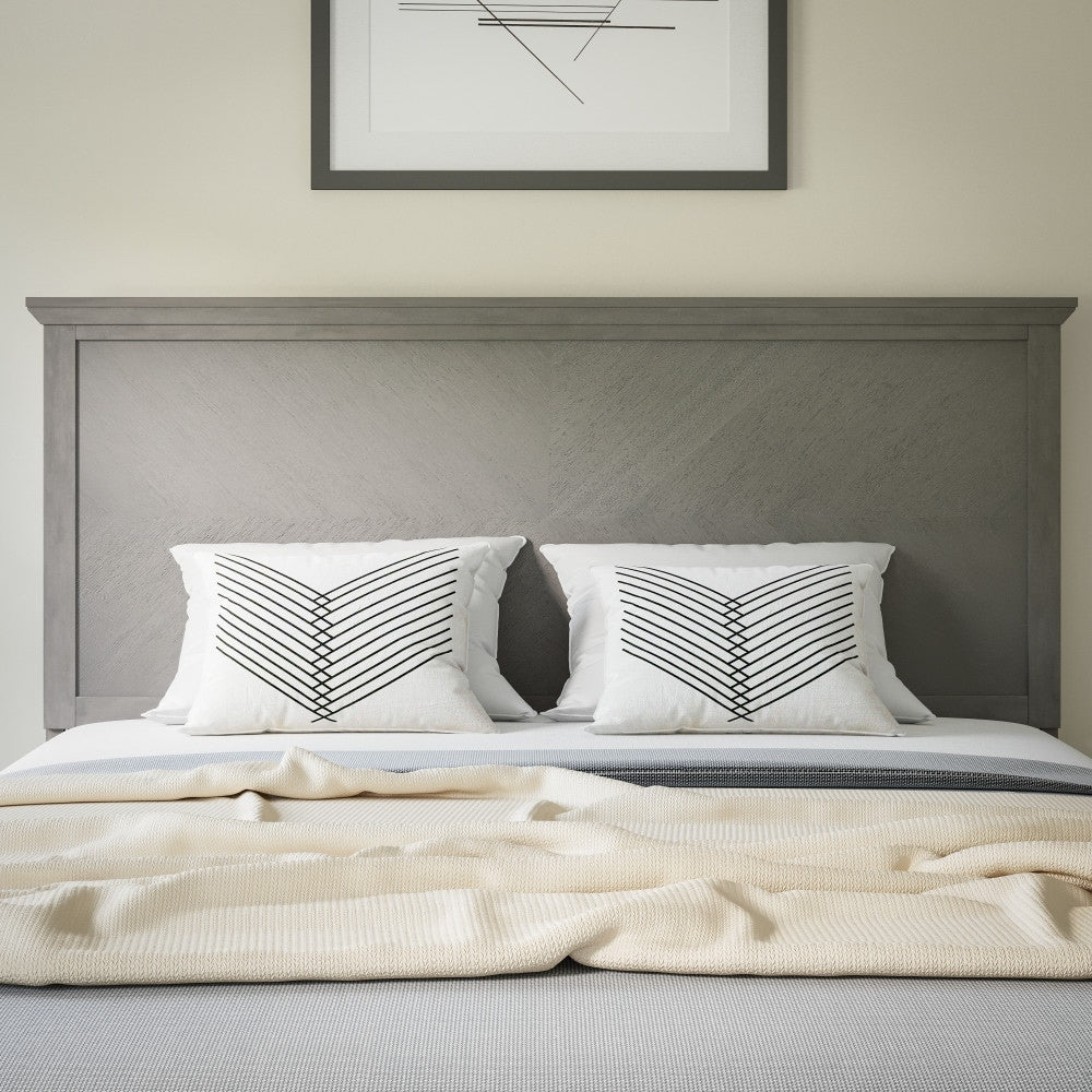 Contemporary Herringbone Patterned Headboard Only
