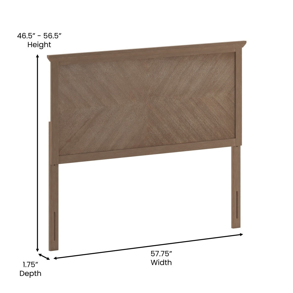 Contemporary Herringbone Patterned Headboard Only