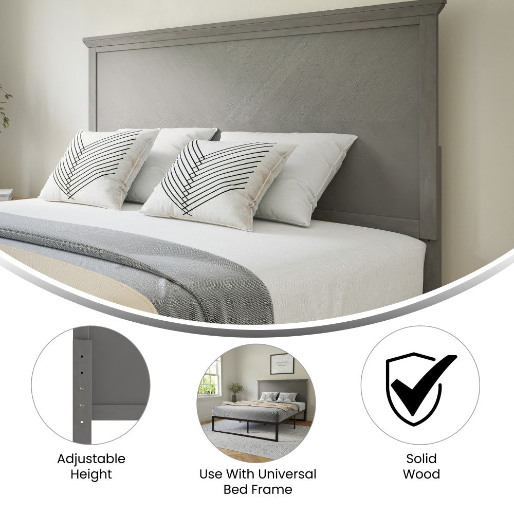 Contemporary Herringbone Patterned Headboard Only