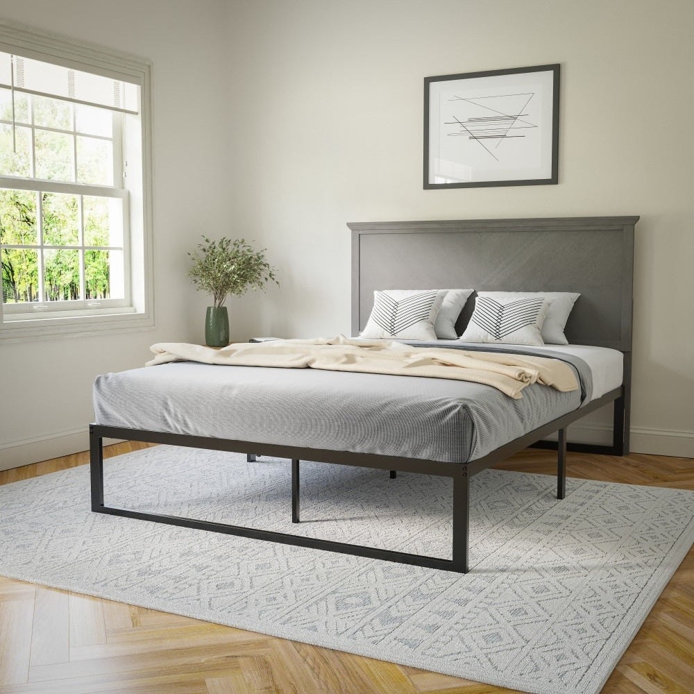 Contemporary Herringbone Patterned Headboard Only