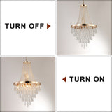 Contemporary Luxury Large 19.7in Gold Ceiling Chandeliers Light