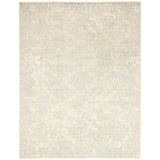 Modern, One-of-a-Kind Hand-Knotted Area Rug - Ivory, 9' 1" x 12' 2" - 9 x 12