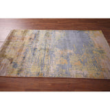 Contemporary Multicolor Abstract Area Rug Handmade Wool Carpet - 4'0"x 6'6"