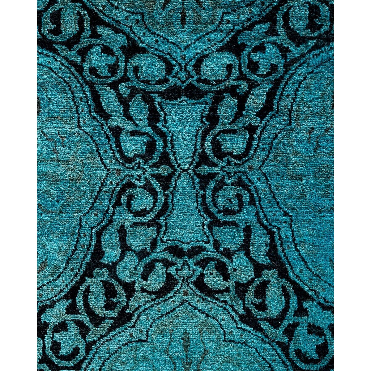 Contemporary Overdyed Wool Hand Knotted Area Rug - 8' 1" x 10' 3"