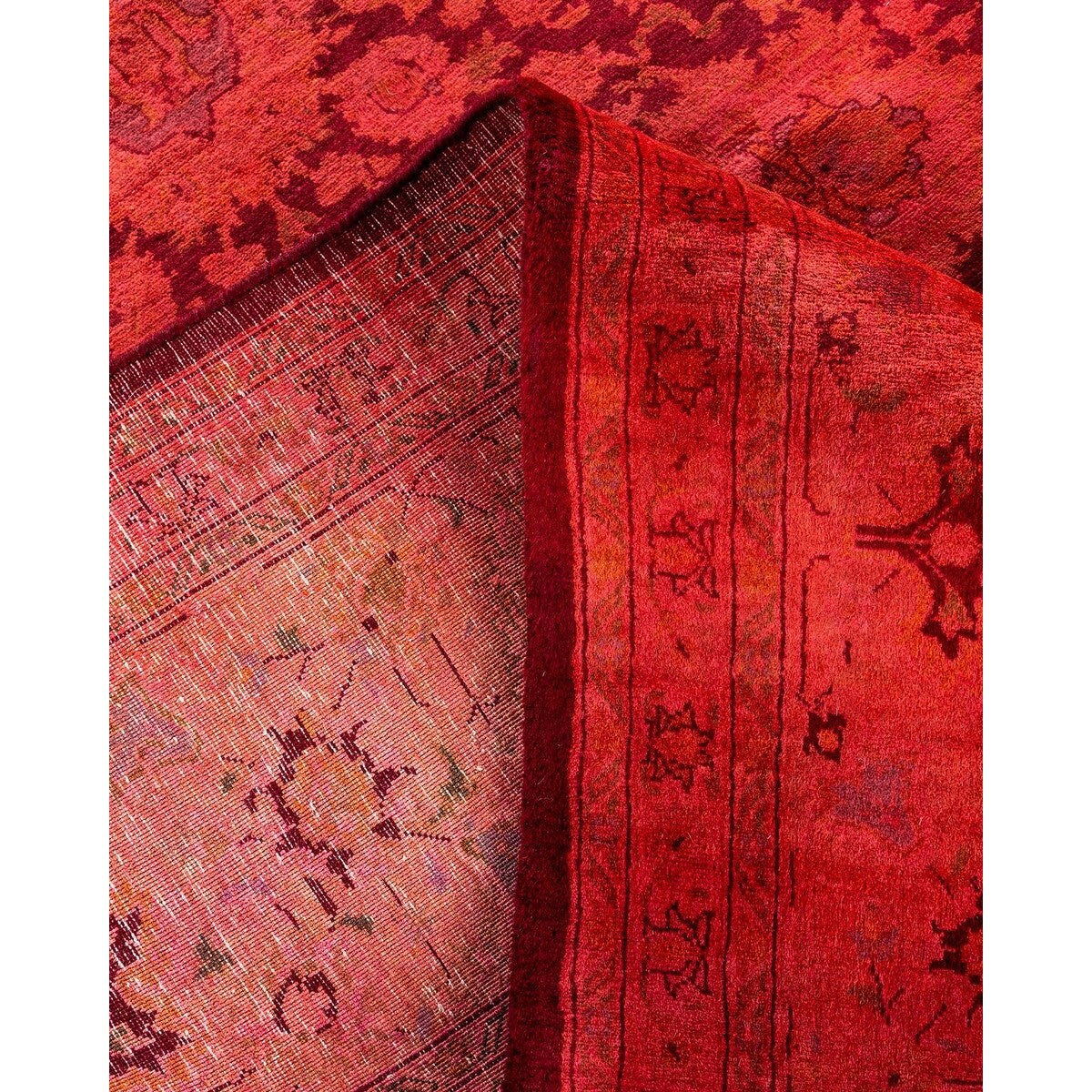 Contemporary Overdyed Wool Hand Knotted Area Rug - 8' 1" x 10' 1"