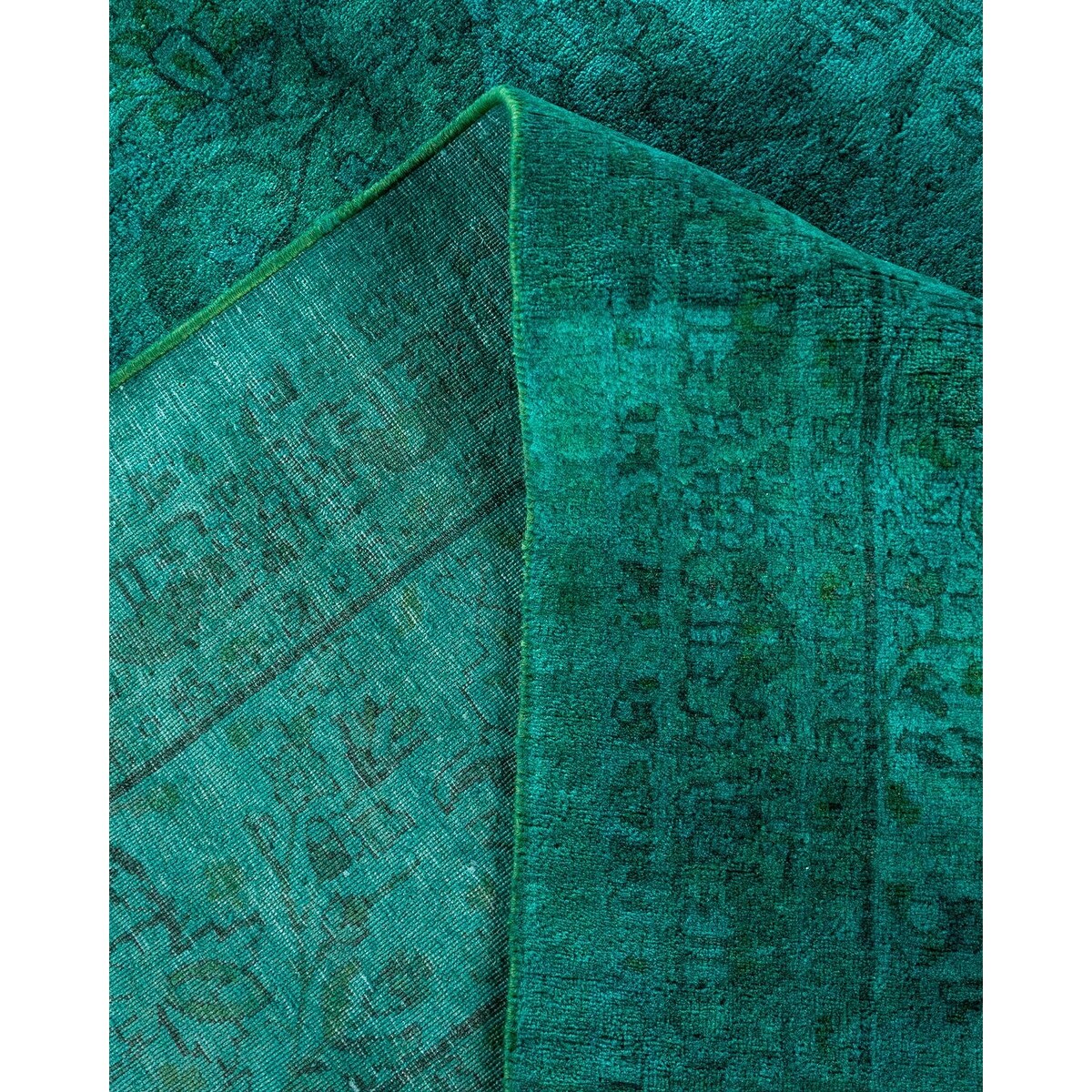 Contemporary Overdyed Wool Hand Knotted Area Rug - 8' 2" x 10' 2"