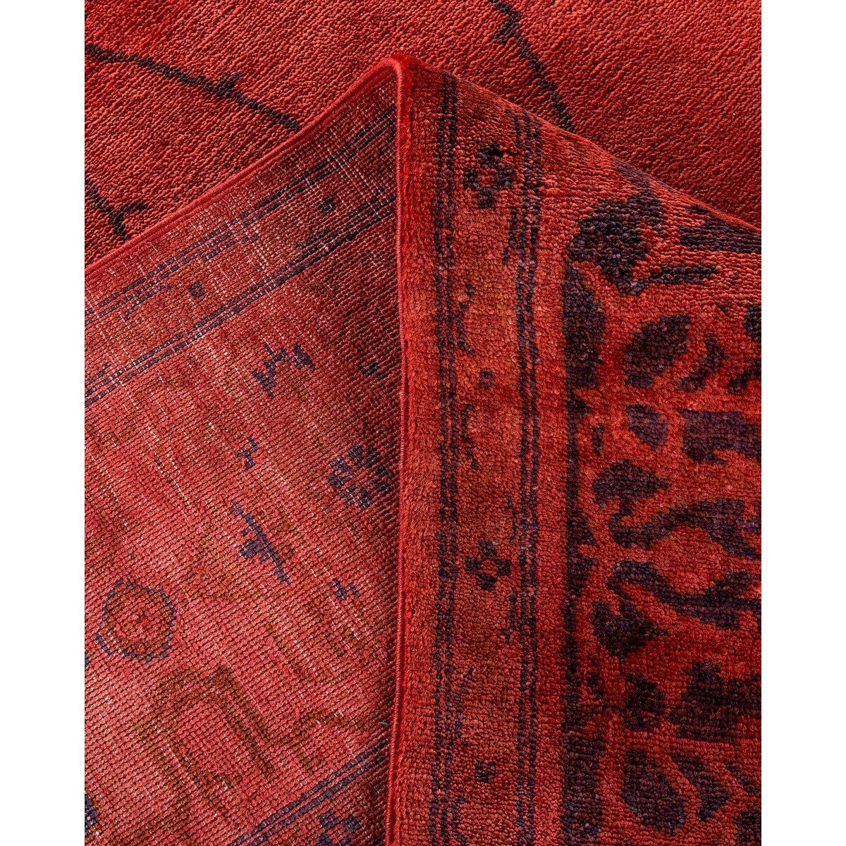 Contemporary Overdyed Wool Hand Knotted Area Rug - 8' 1" x 10' 2"