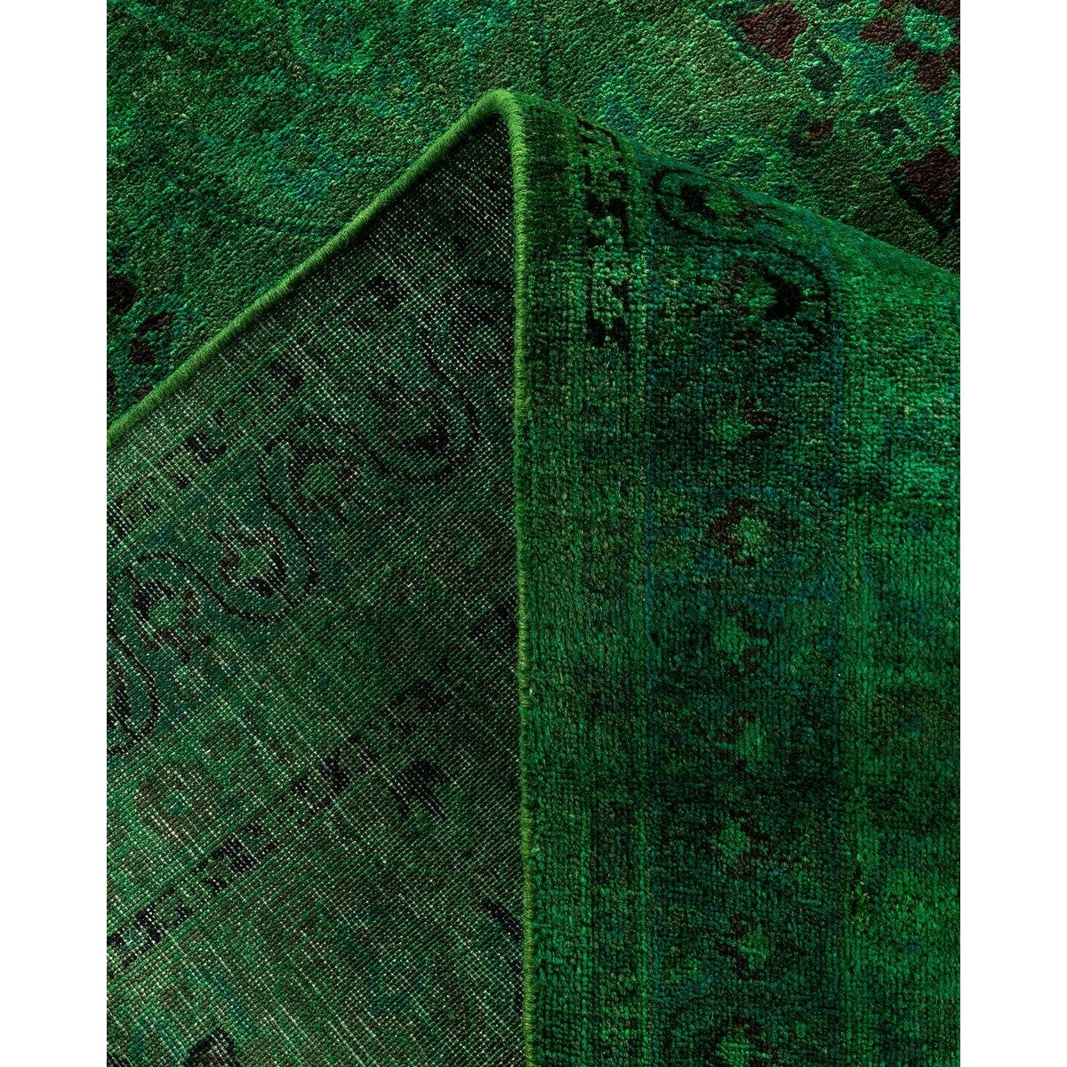 Contemporary Overdyed Wool Hand Knotted Area Rug - 8' 2" x 10' 3"