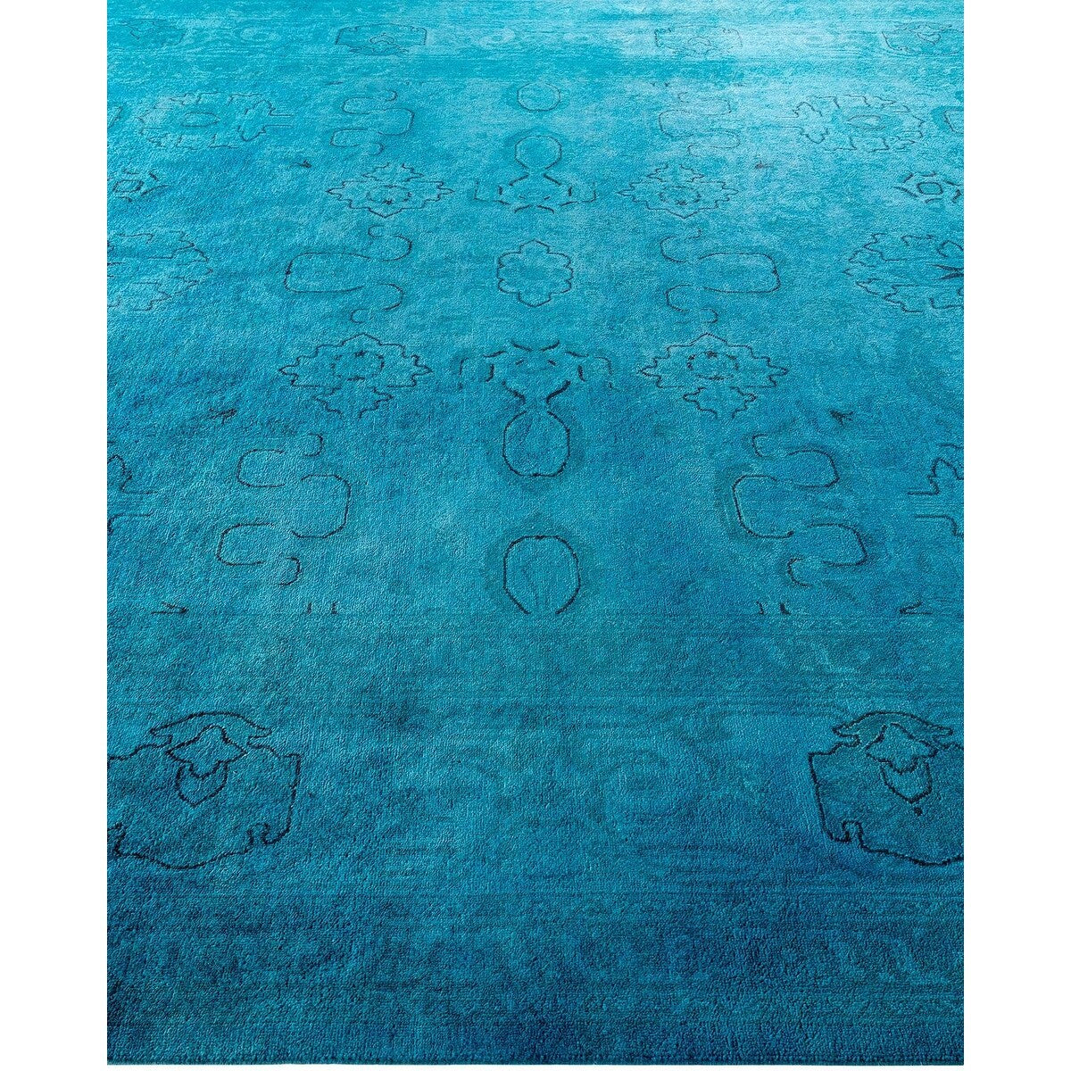 Contemporary Overdyed Wool Hand Knotted Area Rug - 8' 0" x 10' 6"