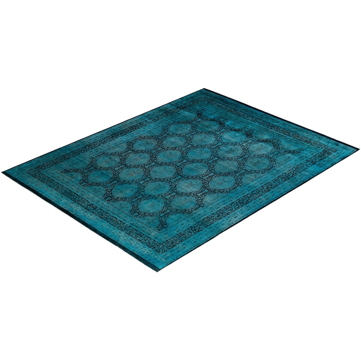 Contemporary Overdyed Wool Hand Knotted Area Rug - 8' 1" x 10' 3"