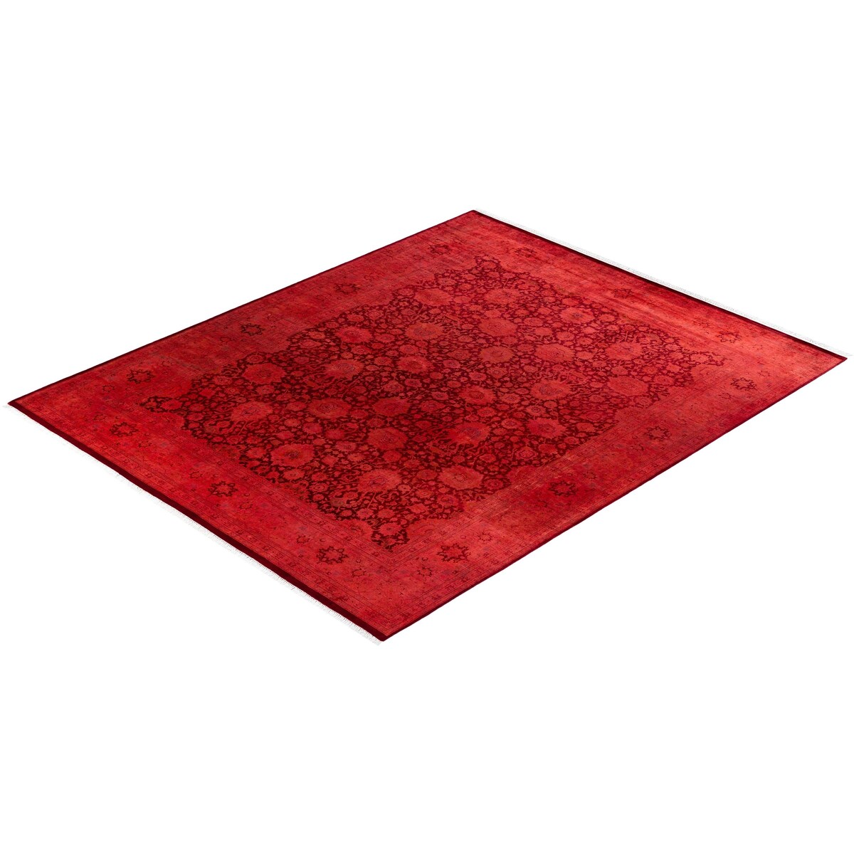 Contemporary Overdyed Wool Hand Knotted Area Rug - 8' 1" x 10' 1"