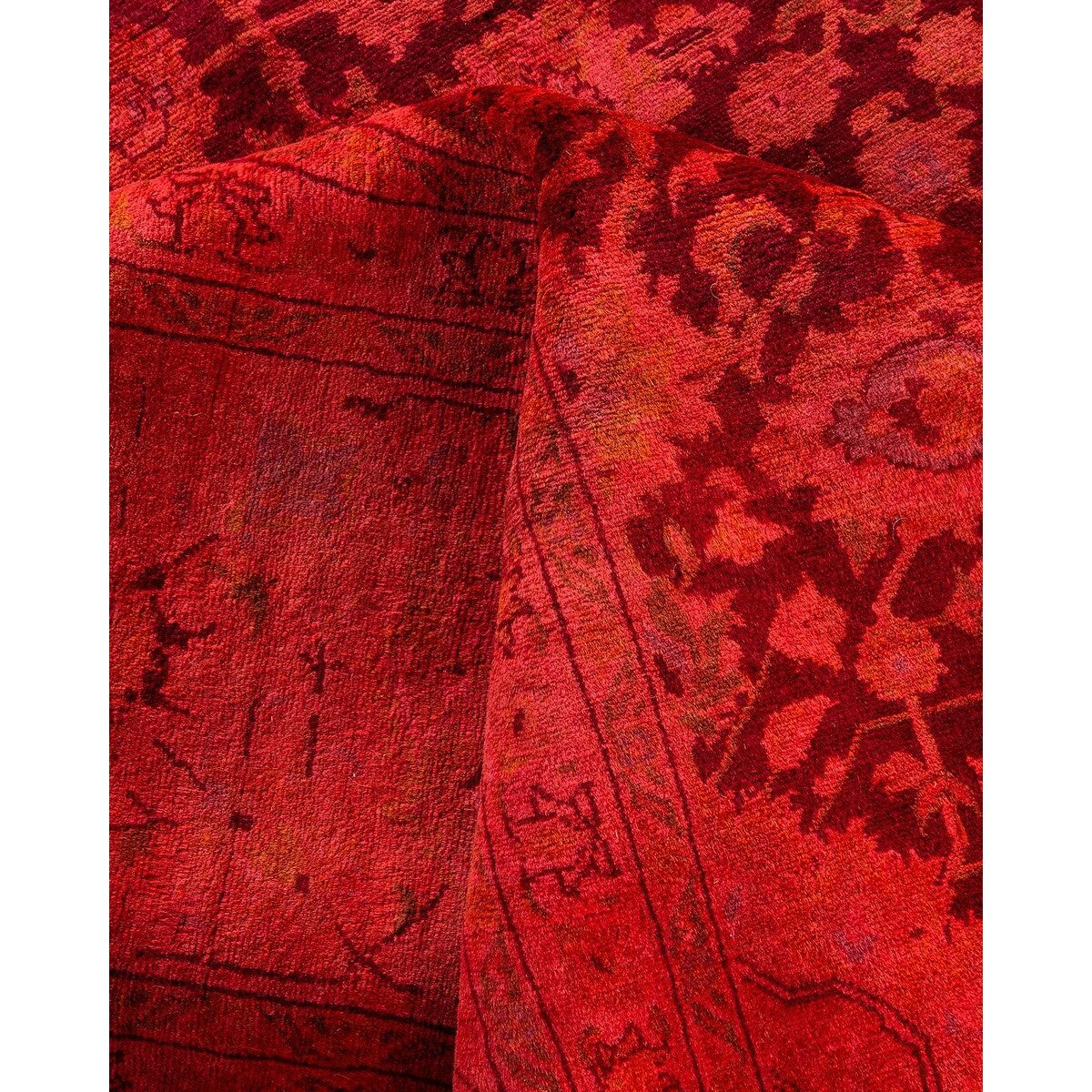 Contemporary Overdyed Wool Hand Knotted Area Rug - 8' 1" x 10' 1"