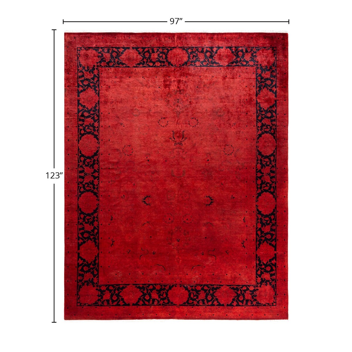 Contemporary Overdyed Wool Hand Knotted Area Rug - 8' 1" x 10' 3"