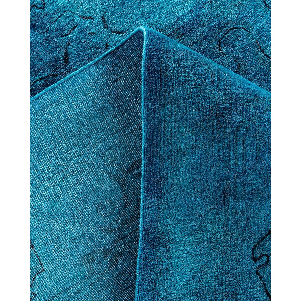 Contemporary Overdyed Wool Hand Knotted Area Rug - 8' 0" x 10' 6"