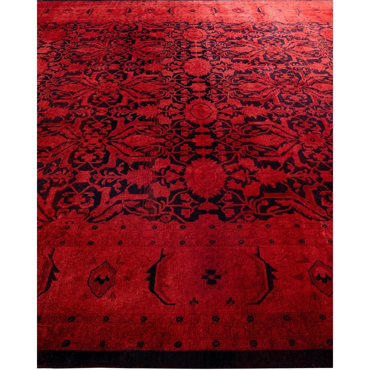 Contemporary Overdyed Wool Hand Knotted Area Rug - 8' 2" x 10' 3"