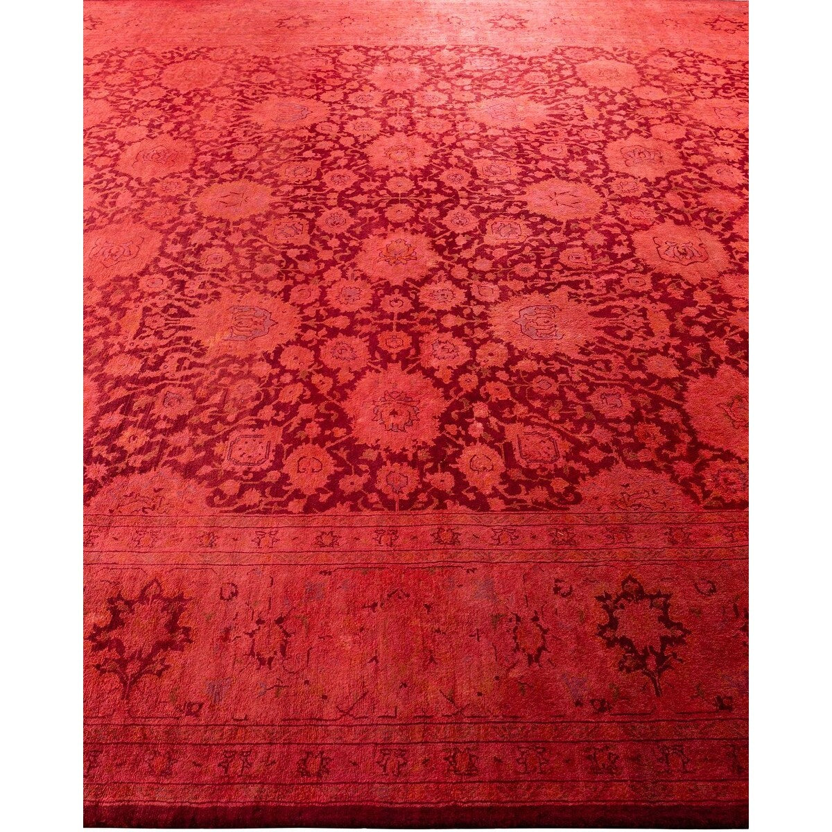Contemporary Overdyed Wool Hand Knotted Area Rug - 8' 1" x 10' 1"