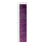 Contemporary Overdyed Wool Hand Knotted Runner - 2' 7" x 14' 3"