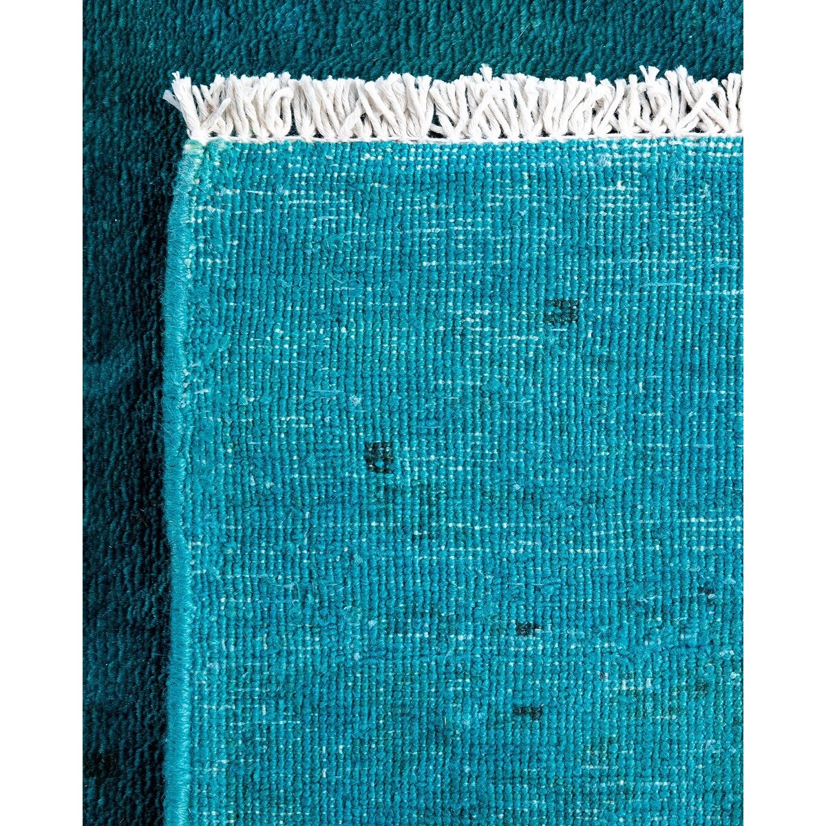 Contemporary Overdyed Wool Hand Knotted Runner - 2' 5" x 14' 3"