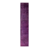 Contemporary Overdyed Wool Hand Knotted Runner - 2' 7" x 14' 3"