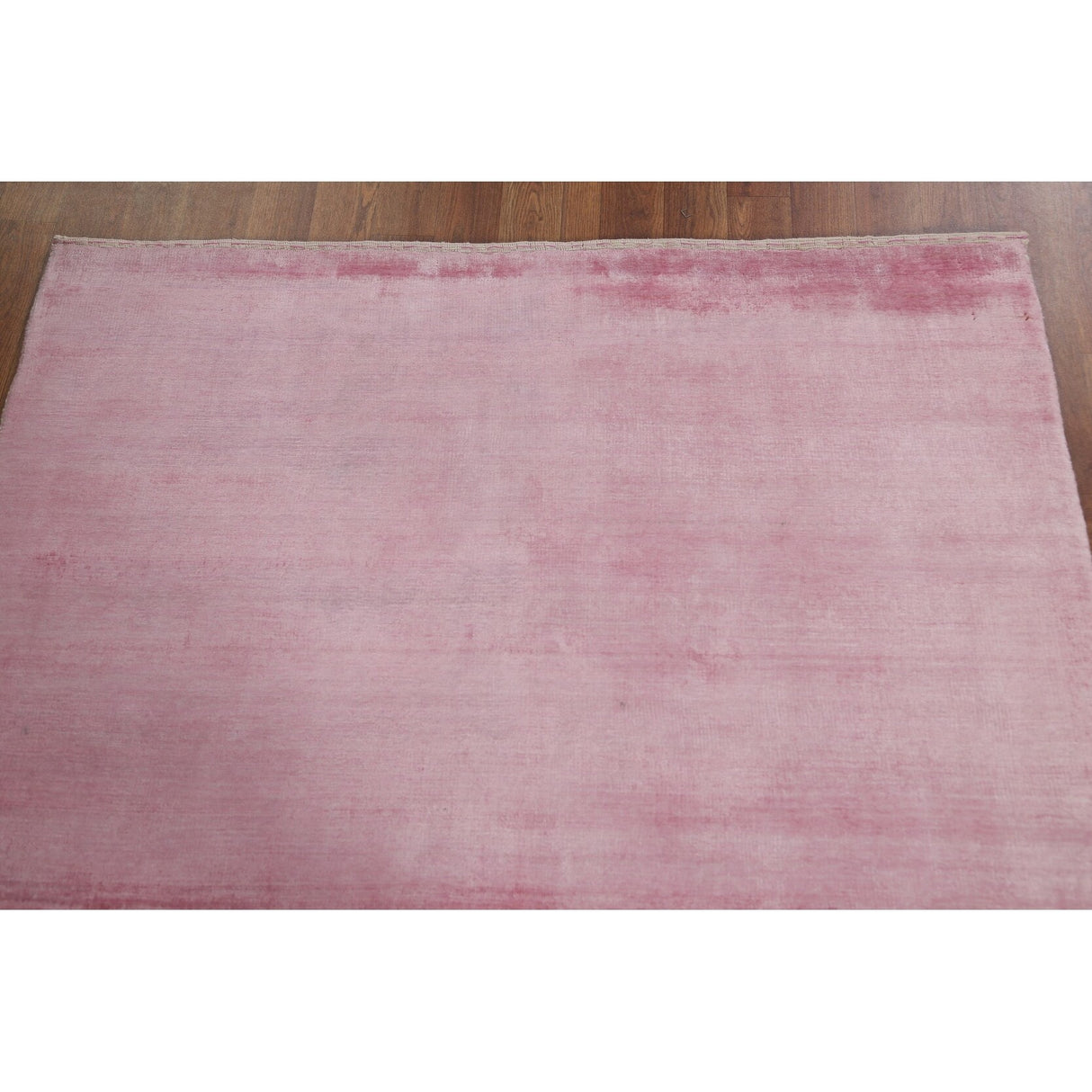Contemporary Pink Gabbeh Oriental Area Rug Hand-knotted Wool Carpet - 4'2" x 5'10"