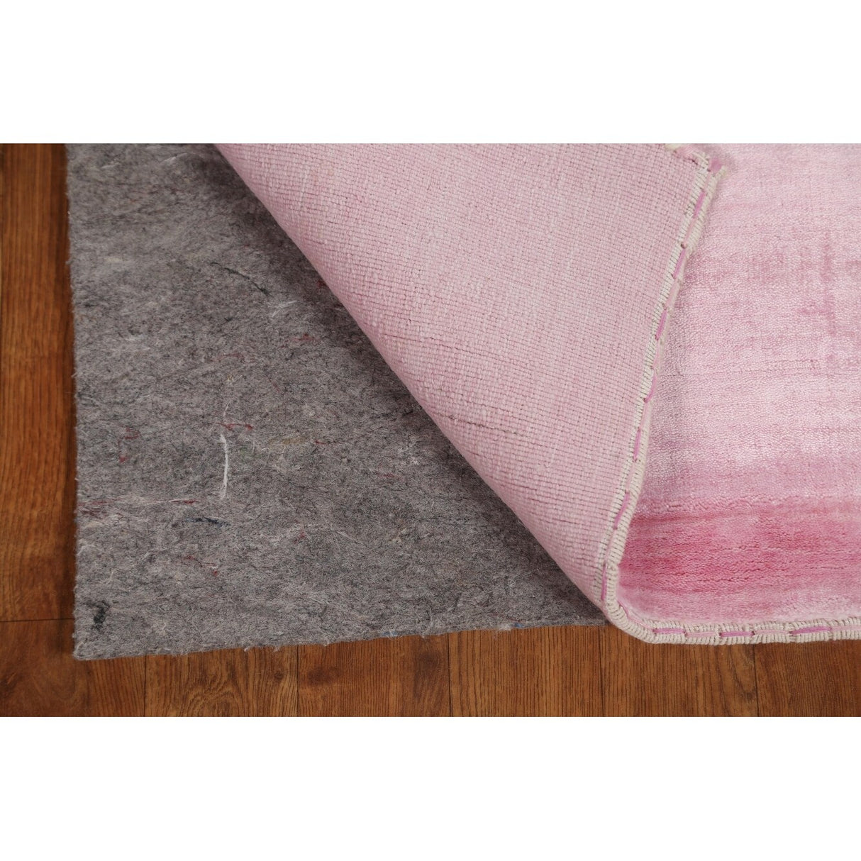 Contemporary Pink Gabbeh Oriental Area Rug Hand-knotted Wool Carpet - 4'2" x 5'10"