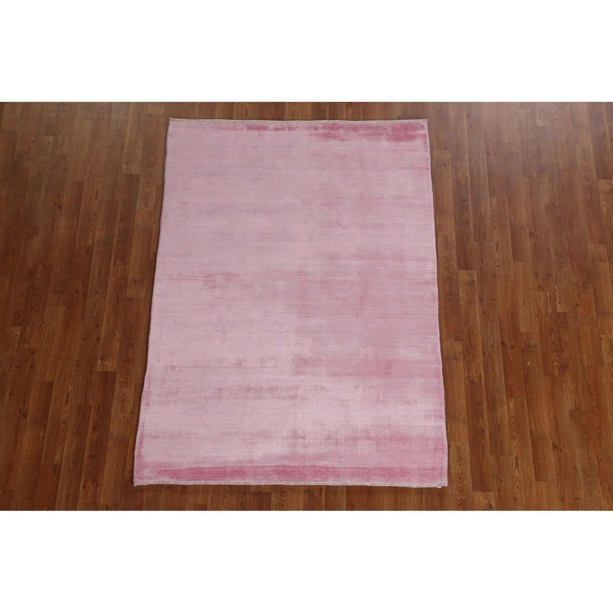 Contemporary Pink Gabbeh Oriental Area Rug Hand-knotted Wool Carpet - 4'2" x 5'10"
