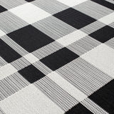 Contemporary Plaid Indoor/Outdoor Flatweave Waterproof Backyard Patio Area Rug