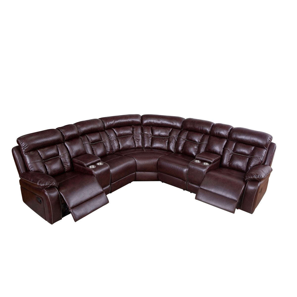 Contemporary Reclining Seating Collection Functional Sectional Sofa Set