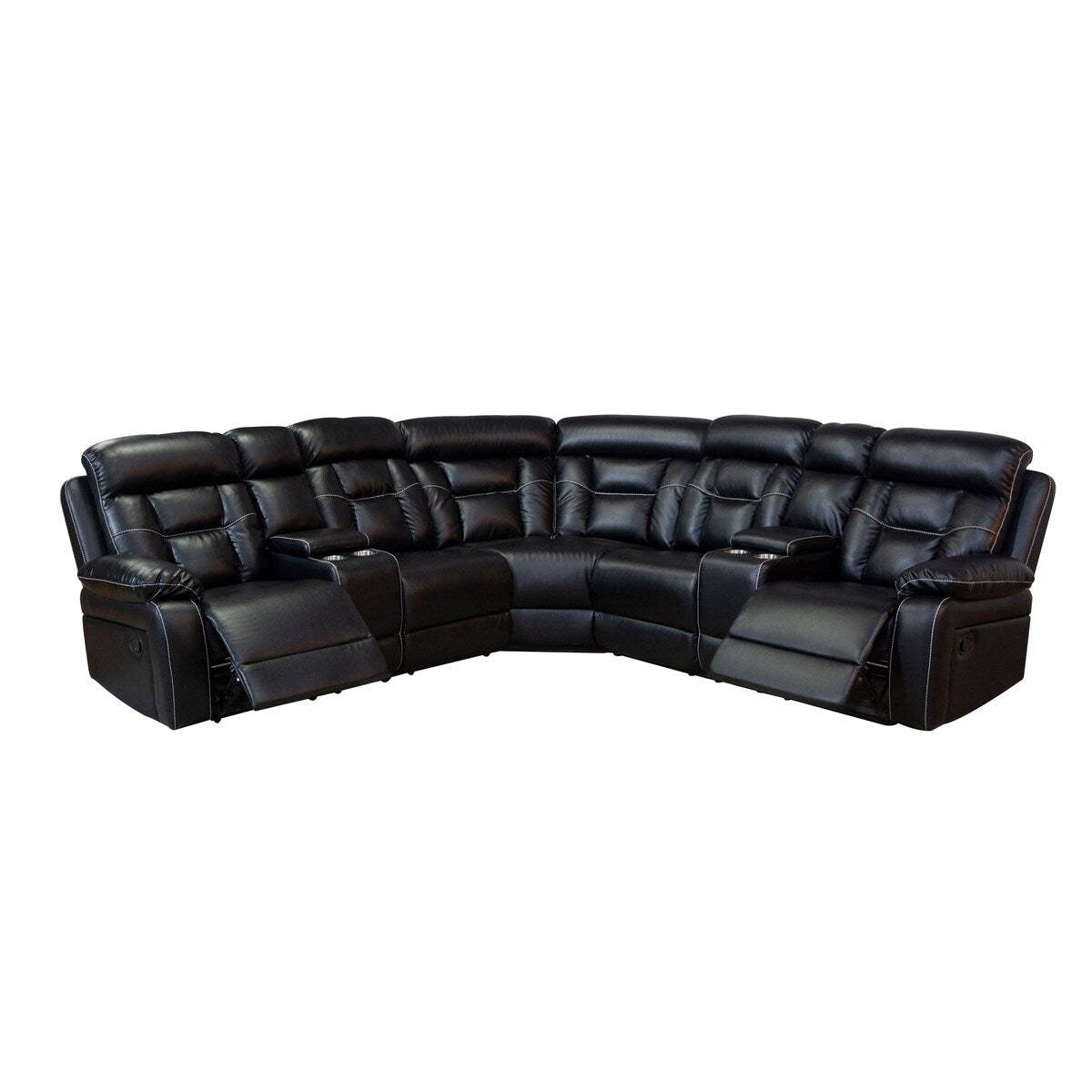 Contemporary Reclining Seating Collection Functional Sectional Sofa Set
